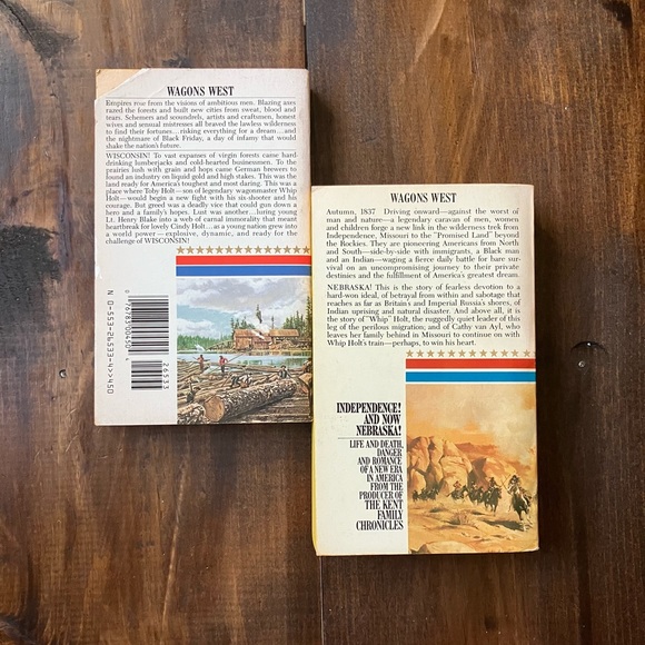 Wagons West! Paperback Duo - Nebraska! 1979 and Wisconsin! 1987 - Vintage Set - Picture 3 of 12